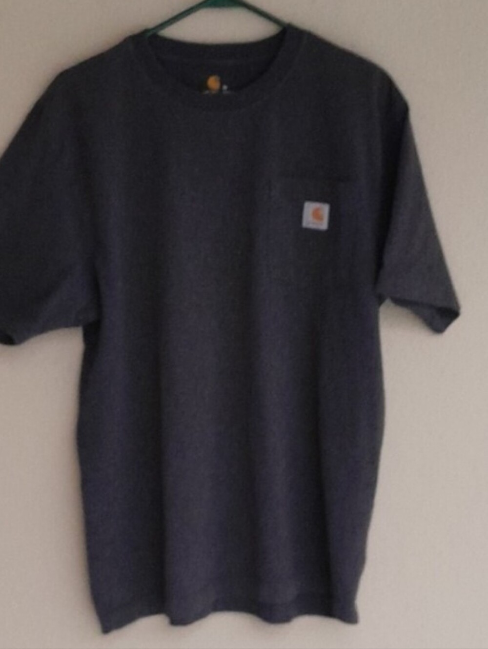 Carhartt Original Fit Men's Gray Short-Sleeve Pocket Tee with Logo Patch